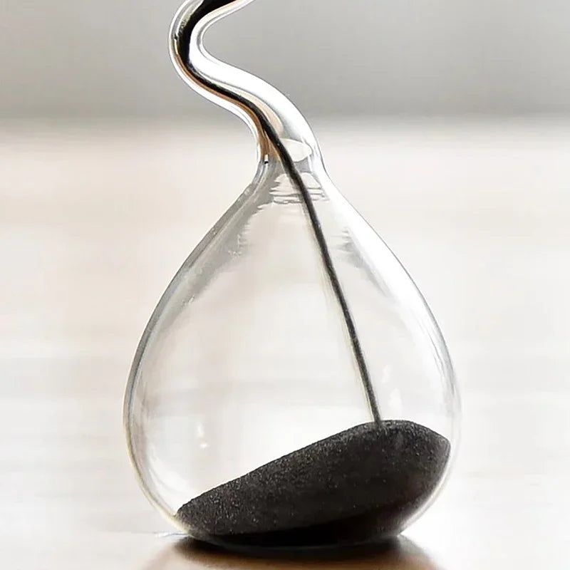 Modern Hand Blown Glass Hourglass Timer Table Decor