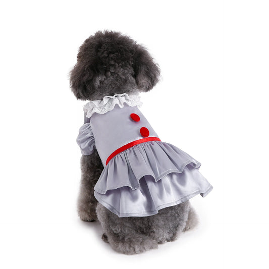 Halloween Dog Costume Joker Wizard Witch Devil Cosplay