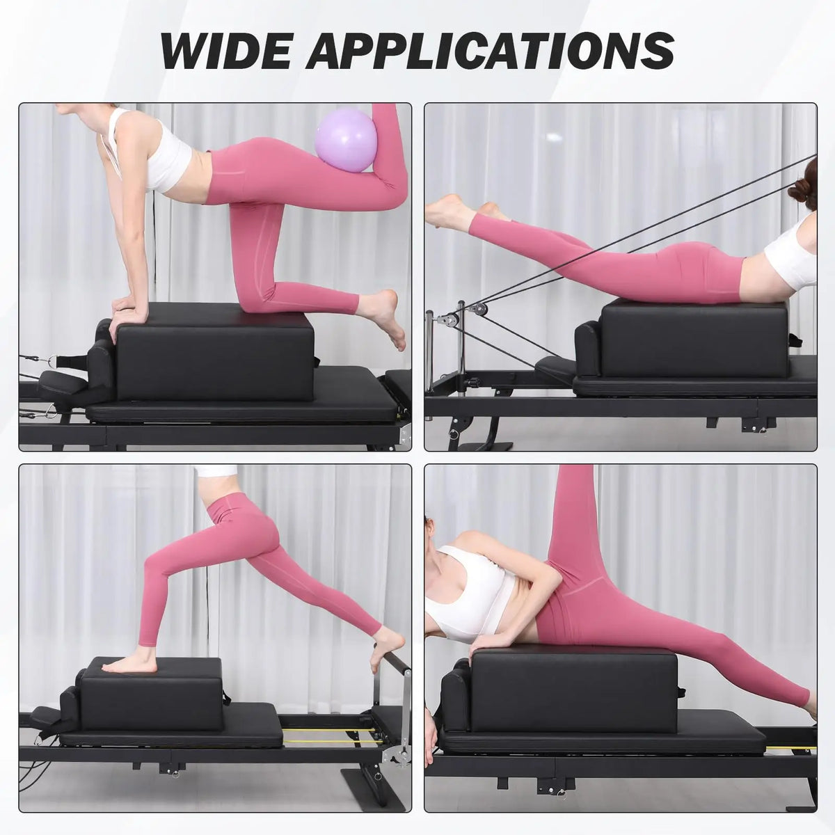 HiMISS Portable Pilates Reformer Sit Box For Home Workouts