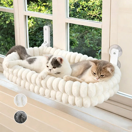 Foldable Indoor Cat Hammock With Reversible Window Mount Cushion