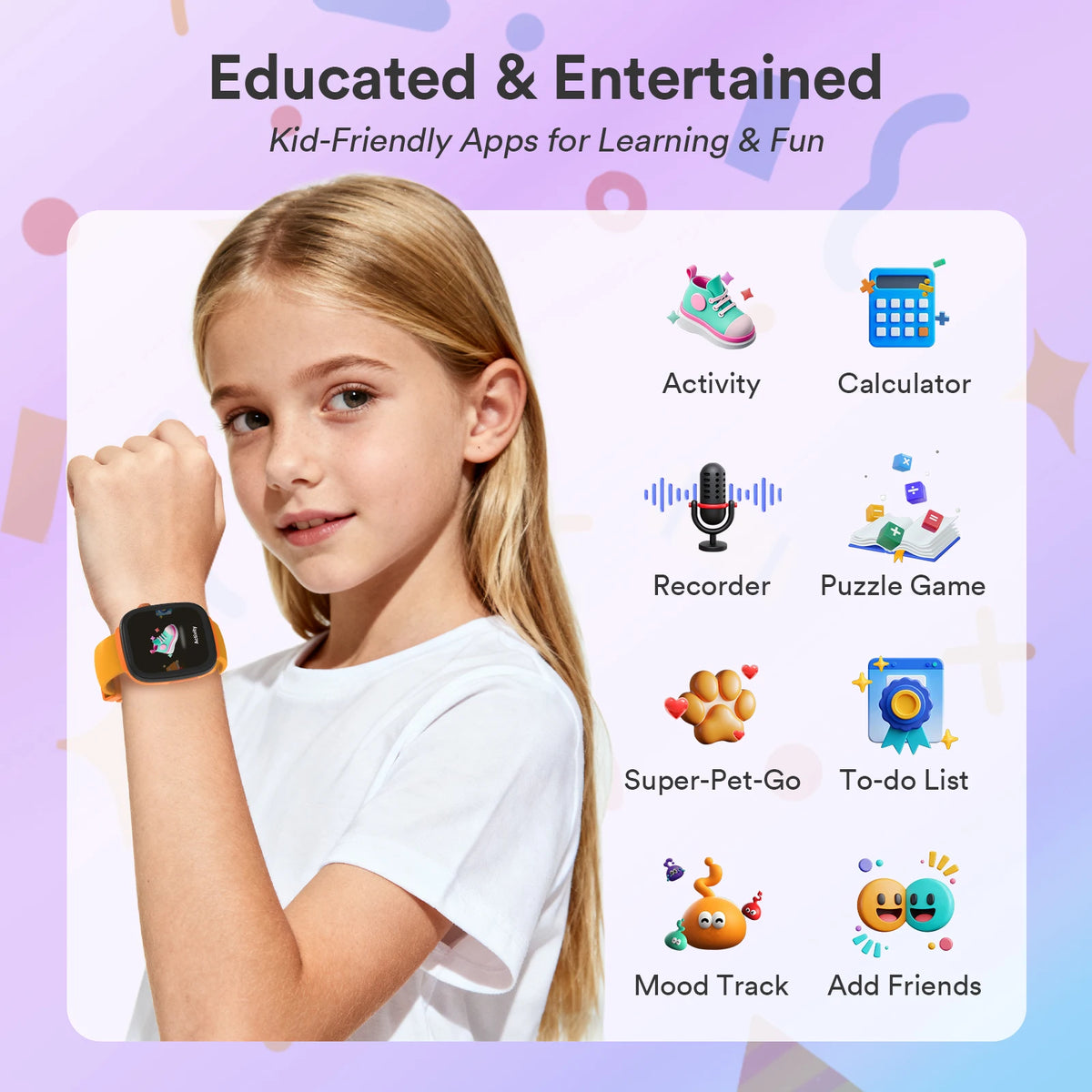 EIOTMART 4G Kids GPS Smartwatch With Video Calling SOS IP68