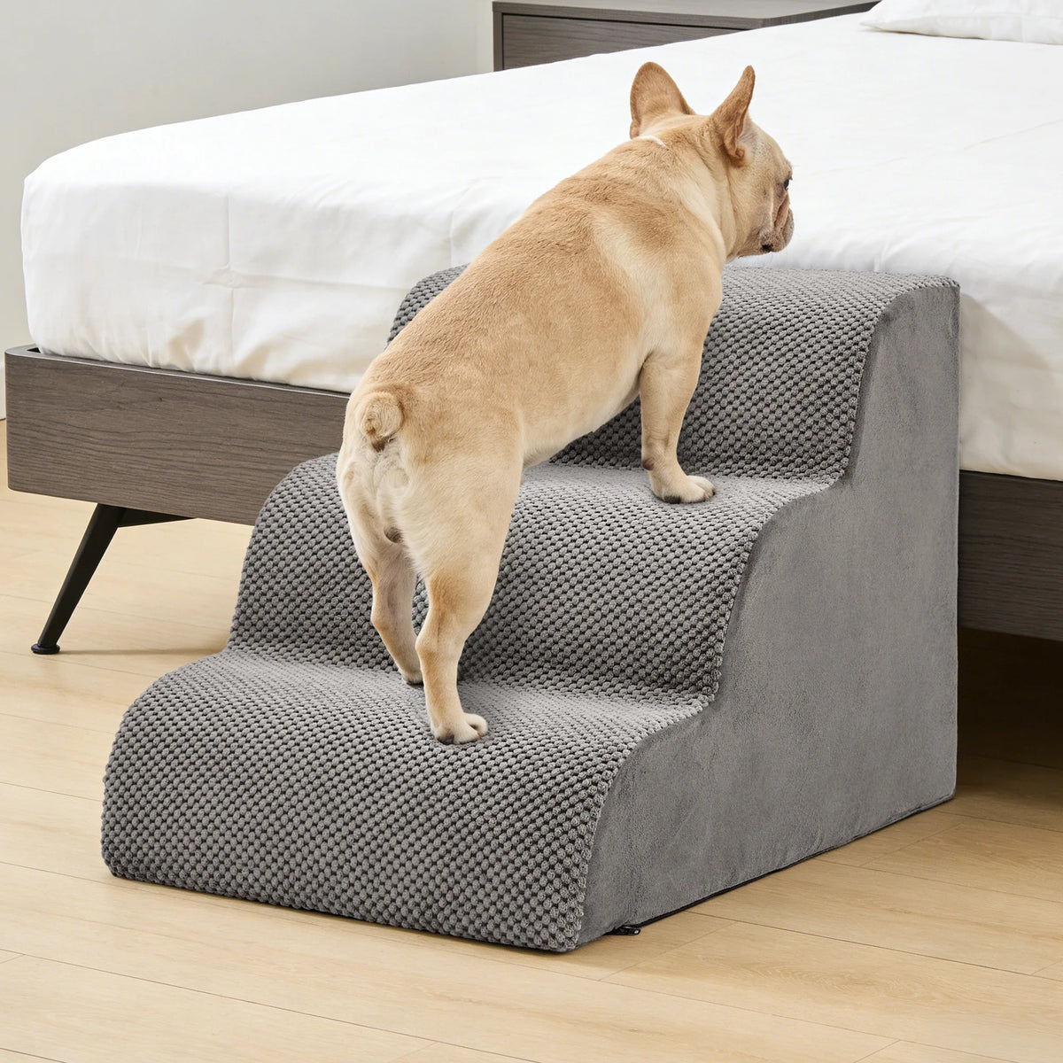 Ergonomic Curved Pet Foam Staircase Ramp For Small Canines Indoor