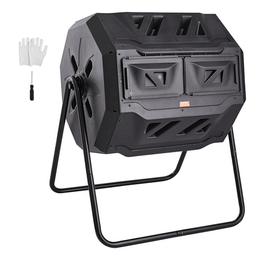 SucceBuy Dual Chamber Tumbling Composter For Home And Garden