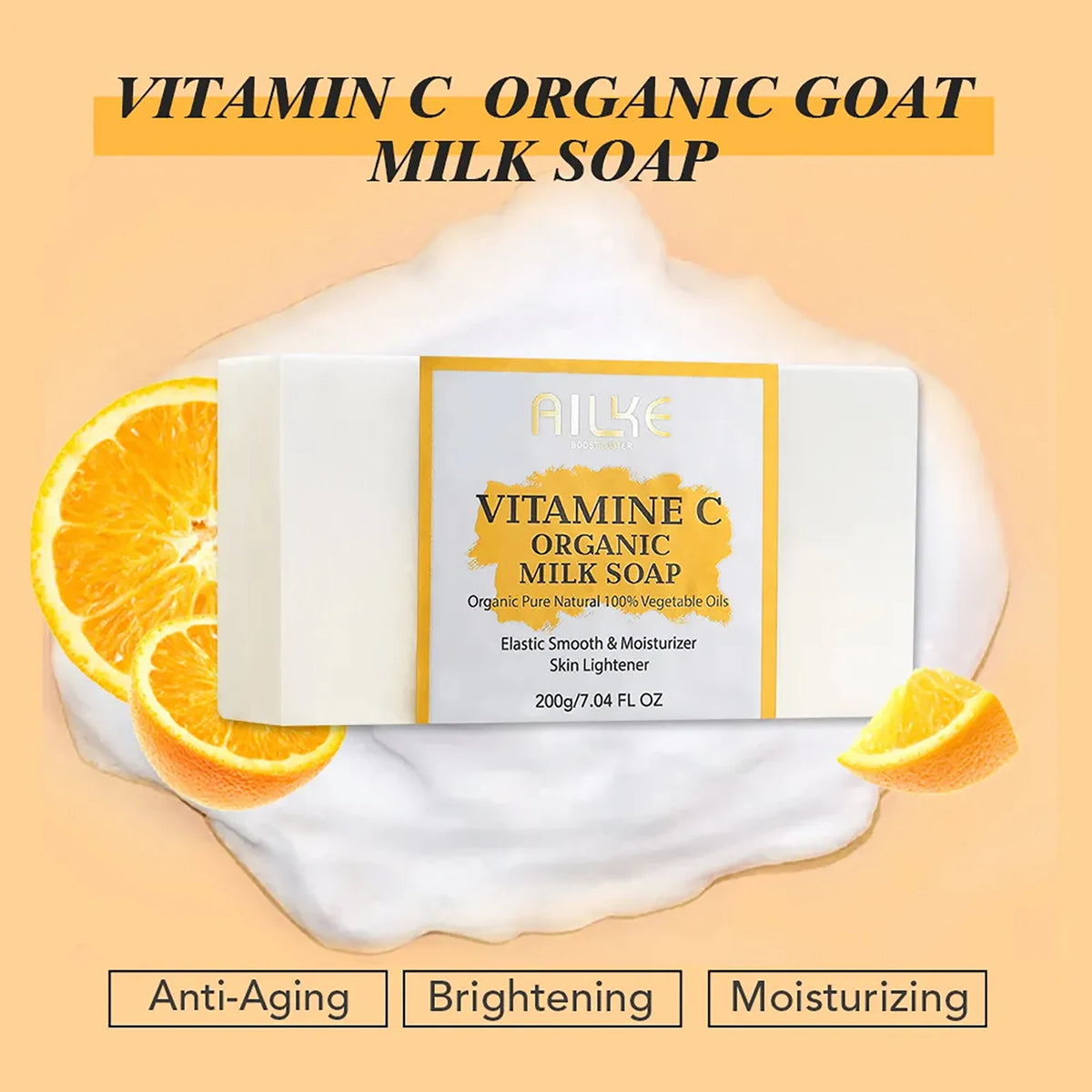 KYLIEFIT Vitamin C Milk Soap Whitening Anti Aging Skin Care