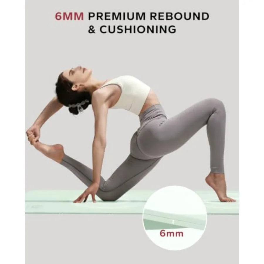 Foldable Yoga Mat Non Slip TPE For Home Workouts Travel