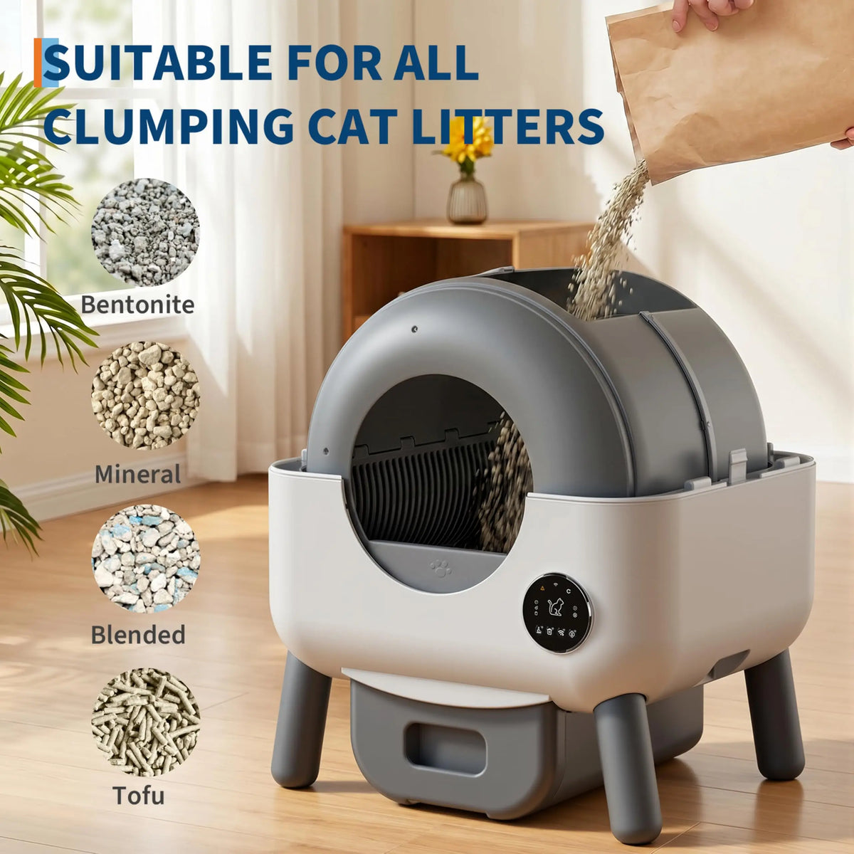 HiMISS Self Cleaning Litter Box With Automatic App Control