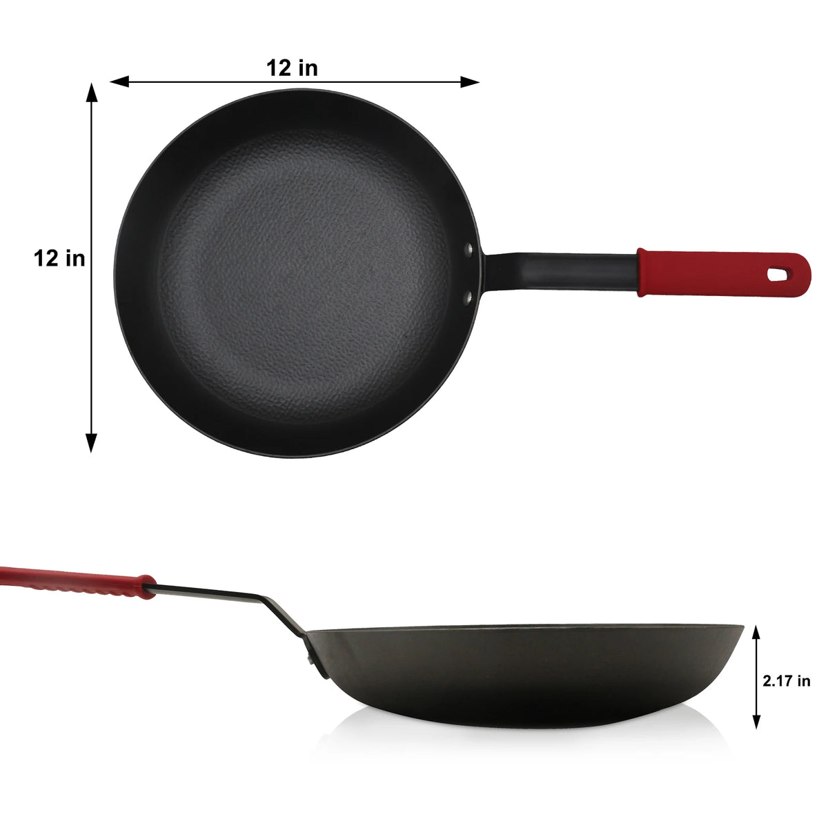Hansmart Pre Seasoned Cast Iron Skillet With Removable Silicone Handle