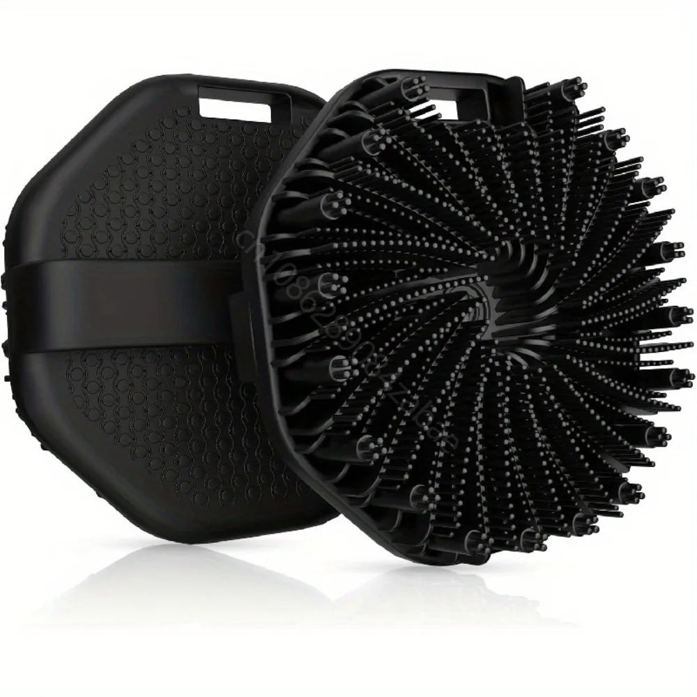 Soft Silicone Back Brush With Handle For Bath And Exfoliation