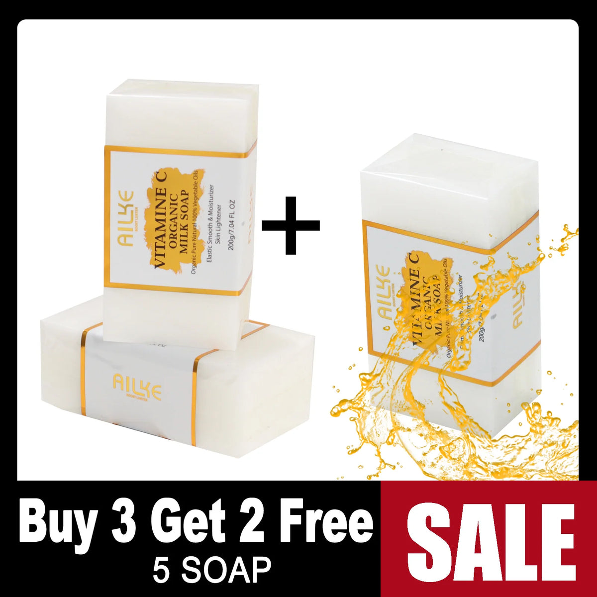 KYLIEFIT Vitamin C Milk Soap Whitening Anti Aging Skin Care
