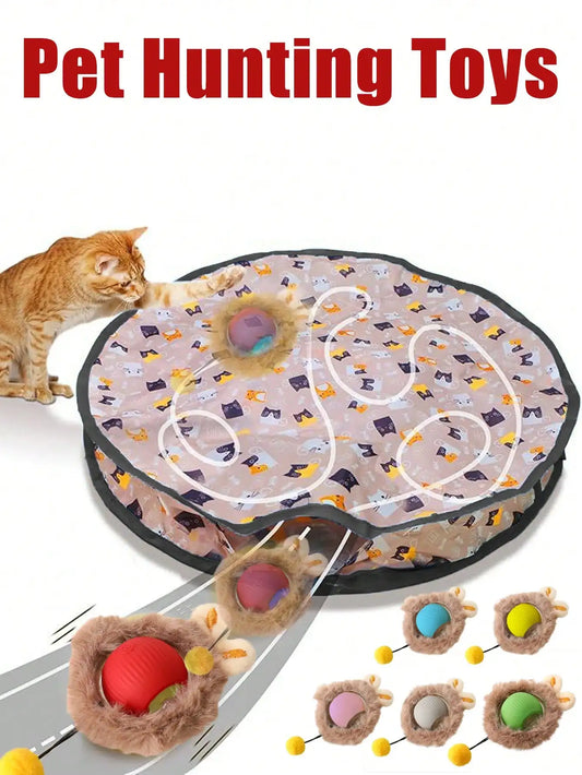 Electric Cat Ball Toy With Lighting USB Rechargeable