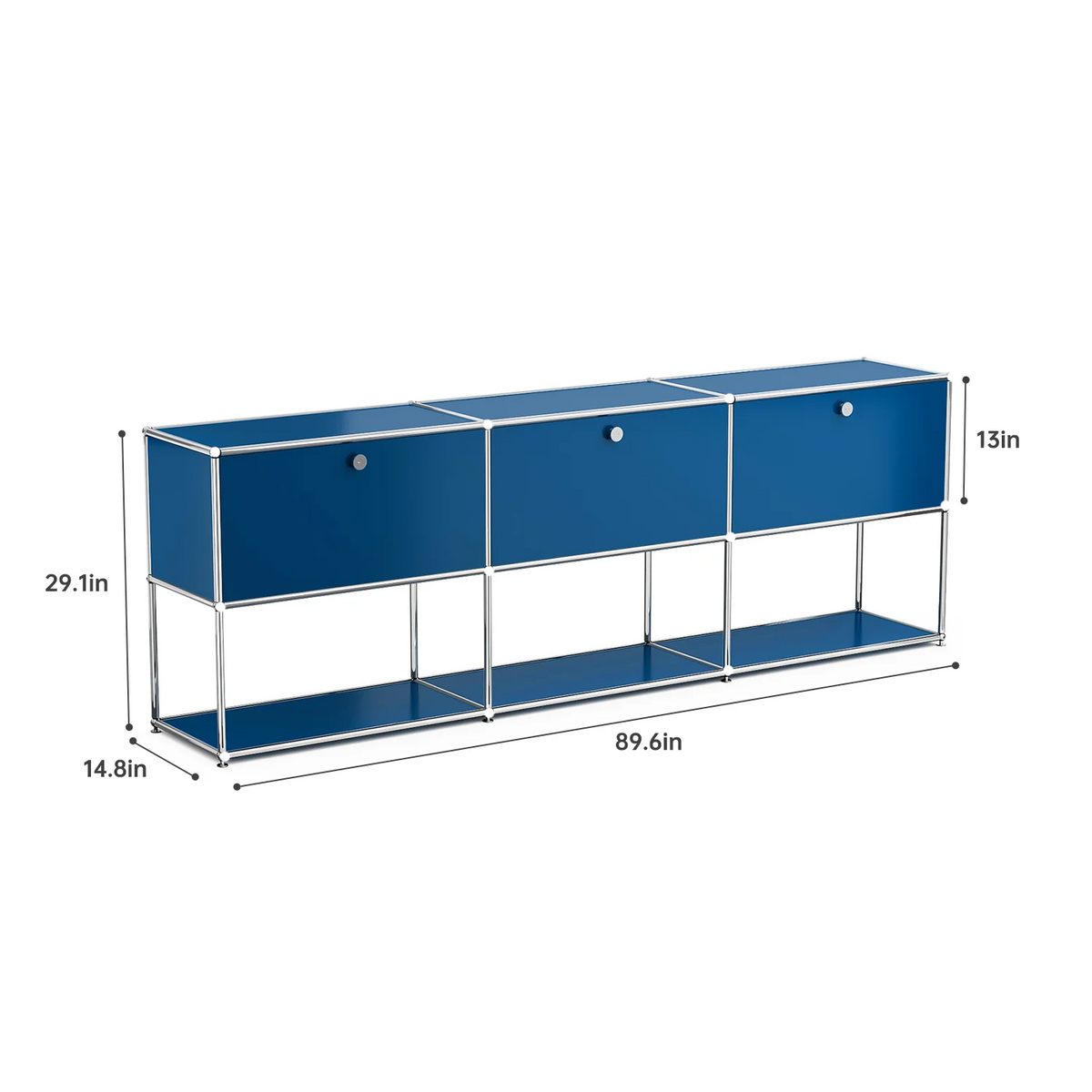 Modern Stainless Steel Storage Cabinet TV Stand Organizer Shelf