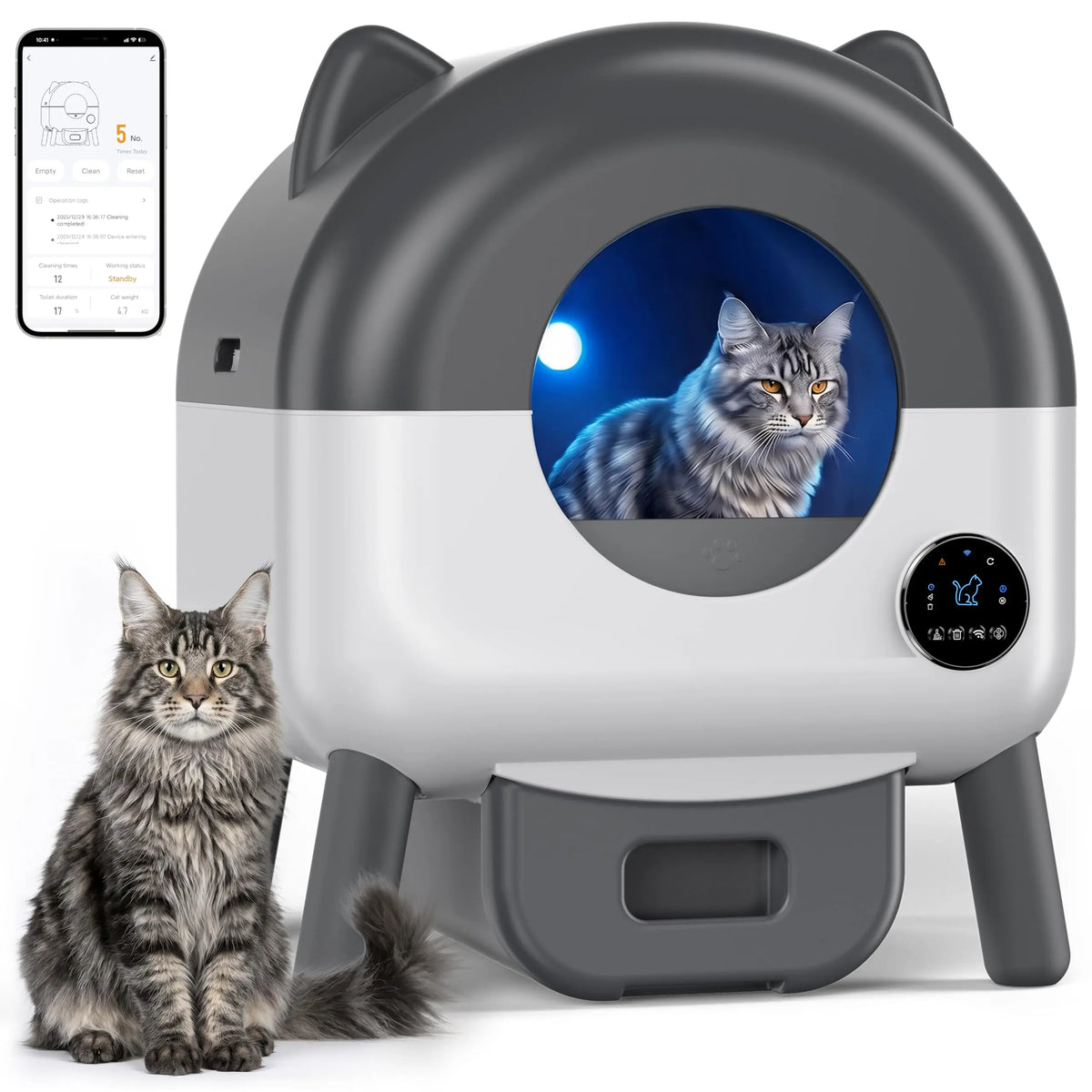 HiMISS Self Cleaning Litter Box With Automatic App Control