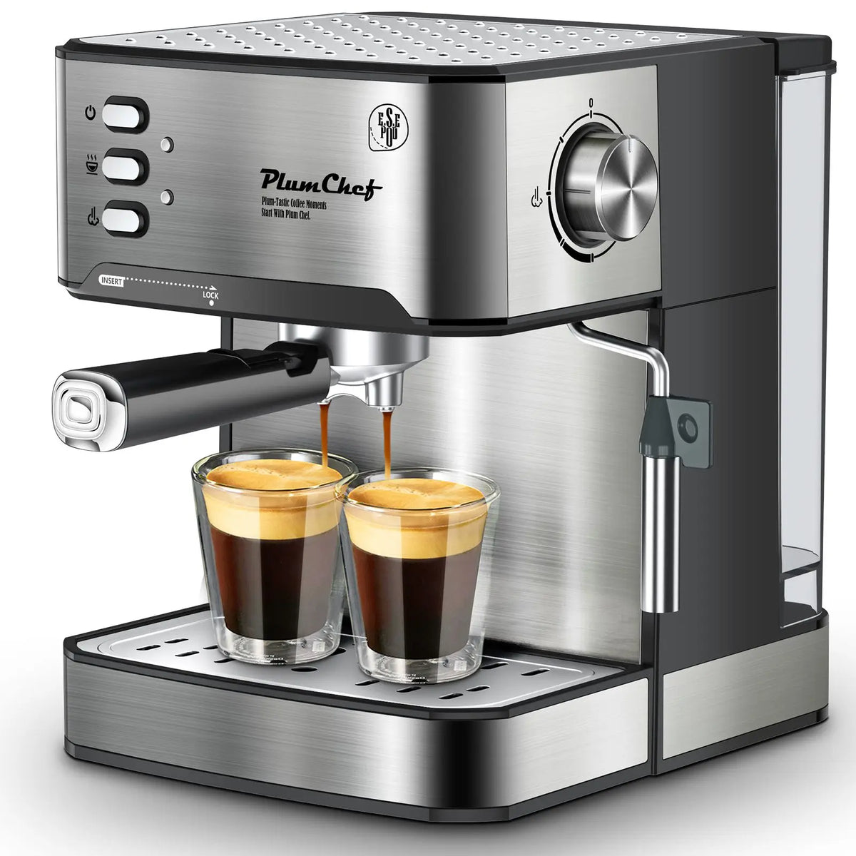 Espresso Machine 20 Bar Professional Compact Coffee Maker With Milk Frother