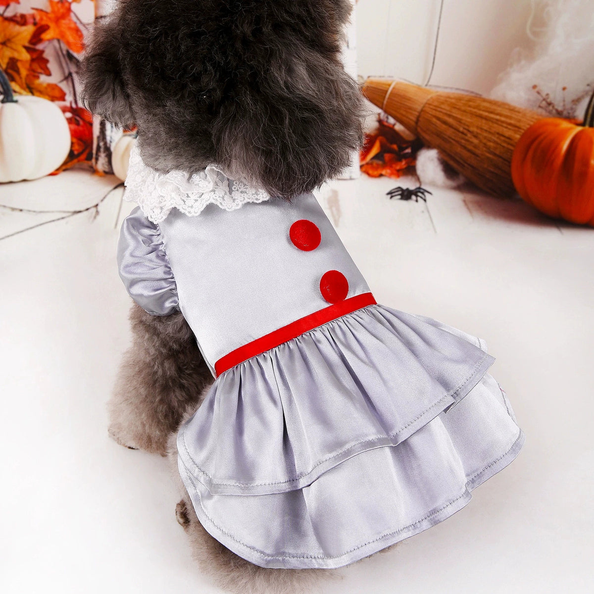 Halloween Dog Costume Joker Wizard Witch Devil Cosplay